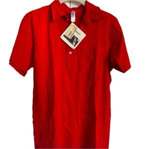 American apparel red men’s polo shirt